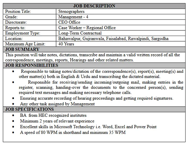 Stenographers Jobs 2025 Skillful