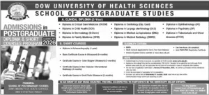 Dow University of Health Sciences Admissions 2026