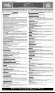 Pakistan Institute of Fashion & Design PIFD Jobs 2025