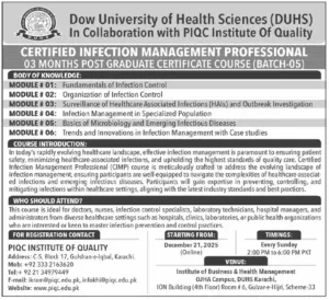 Certified Infection Management Professional Course