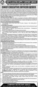 Chief Executive Officer QESCO Jobs 2025 Latest