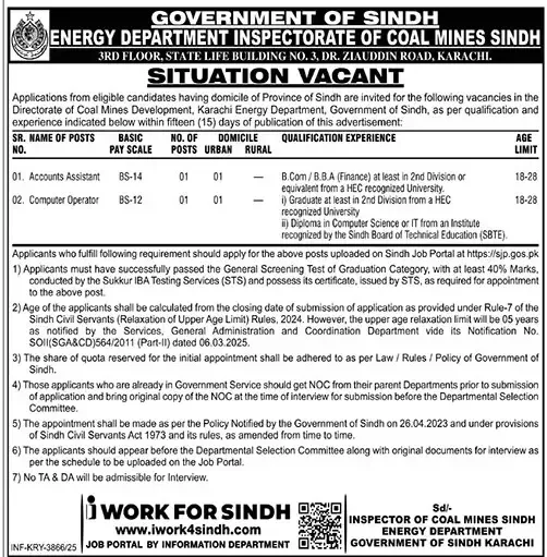 Computer Operator Sindh Jobs