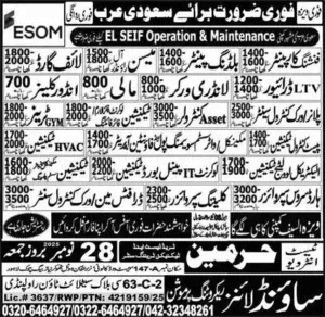 Electrician Jobs 2025 in Saudi Arabia