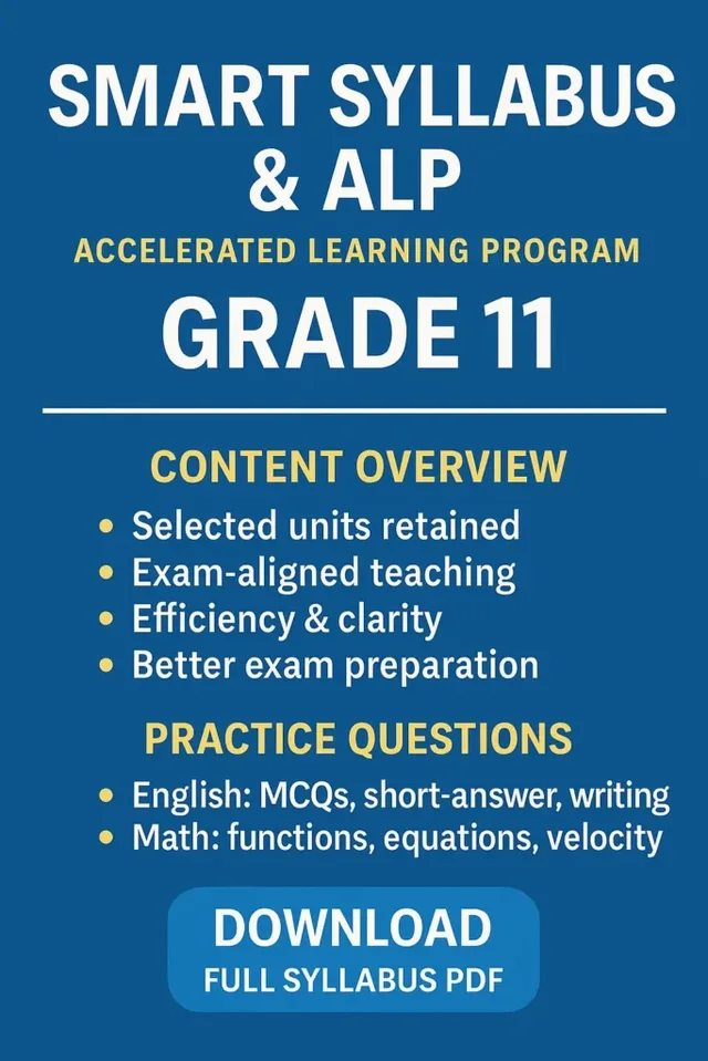 Smart Syllabus & ALP for Grade 11