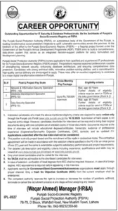 Database Development Specialist Jobs at Punjab Social Protection Authority PSPA Lahore