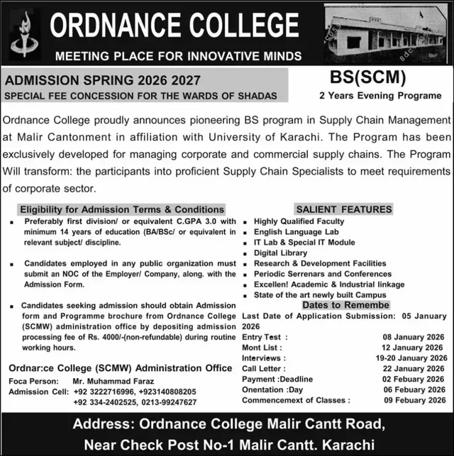 Admission Open 2026