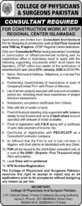 CPSP Consultant Jobs 2026 in Islamabad