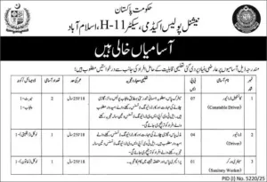 Constable Driver Jobs 2026 National Police Academy Islamabad