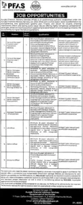 PFAS Jobs 2026 Accounts Officer in Lahore