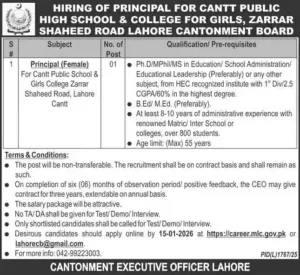 Principal (Female) Jobs 2026