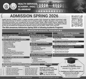 Admission Open Spring 2026