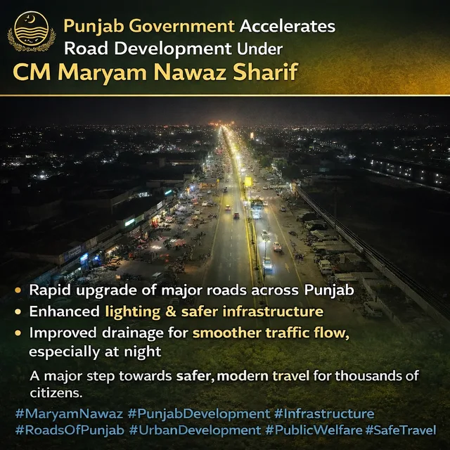 Punjab Government Accelerates Road Development Under CM Maryam Nawaz Sharif