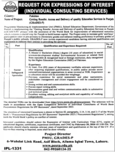Social Safeguard Specialist Job in Punjab