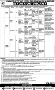 Assistant Professor Jobs at University of Health Sciences Lahore 2026 Apply Online