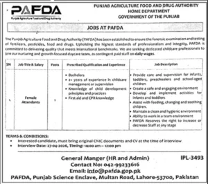 Female Attendants Jobs in Lahore