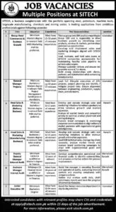 General Manager Projects Job in SITECH Islamabad