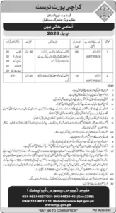 Karachi Port Trust Jobs 2026 April