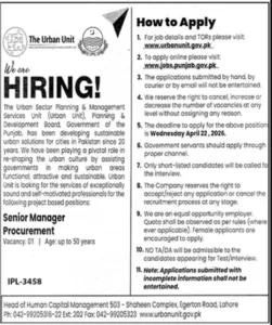 Senior Manager Procurement Job in Lahore