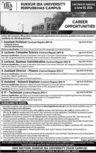 Assistant Director Finance Jobs in Sukkur IBA University Mirpurkhas Campus 2026 Apply Online