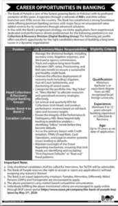 Head Collections & Recovery Jobs 2026 in Lahore at Bank of Punjab