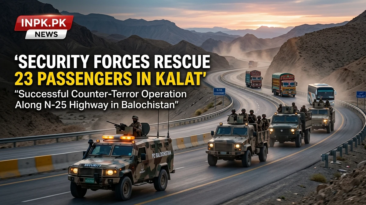 Security Forces Kill 5 Militants, Safely Rescue 23 Abducted Passengers on Balochistan's N-25 Highway