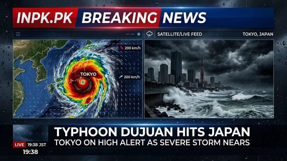 Typhoon Dujuan Lashes Japan's Coast with Fierce Winds and Torrential Rain as Tokyo Braces for Impact