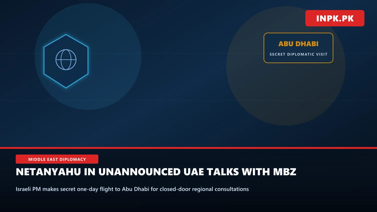 Netanyahu Flies to UAE for Unannounced Summit With Mohamed bin Zayed Amid Escalating Regional Strains