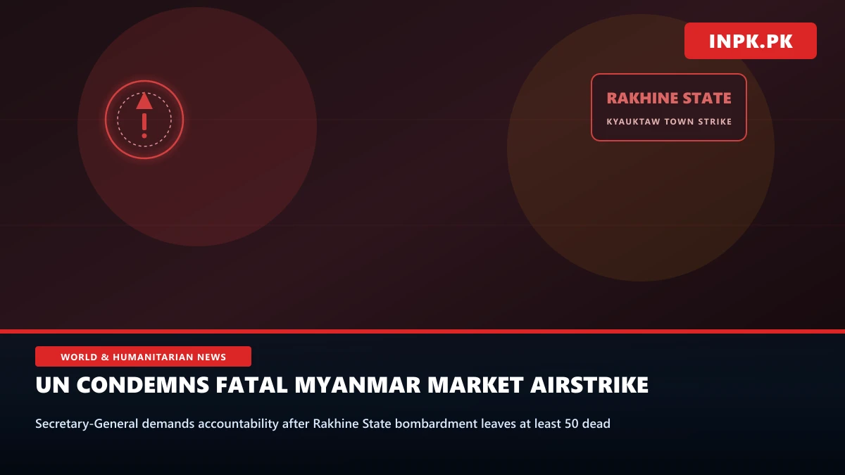 UN Strongly Condemns Myanmar Military Airstrike on Kyauktaw Market That Killed 50