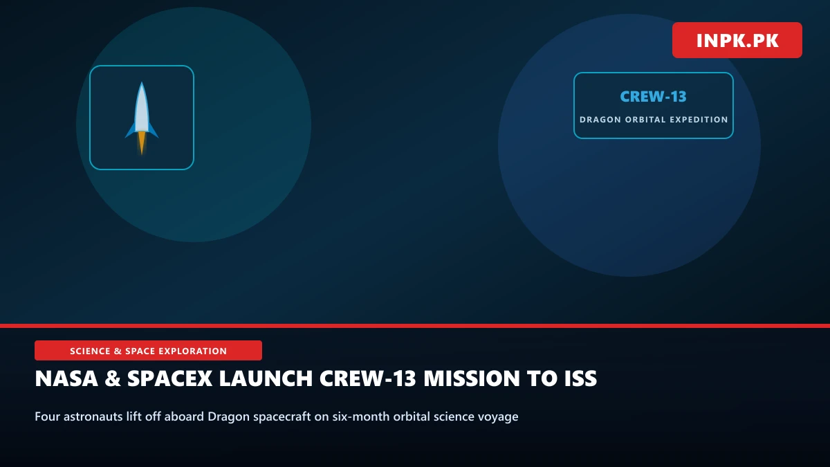 NASA and SpaceX Launch Four Astronauts on Crew-13 Mission to International Space Station