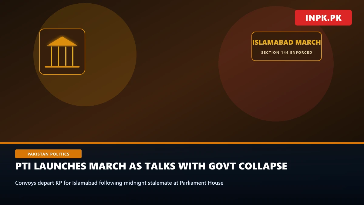 PTI Launches Long March Toward Capital from Lakki Marwat as Overnight Talks Collapse