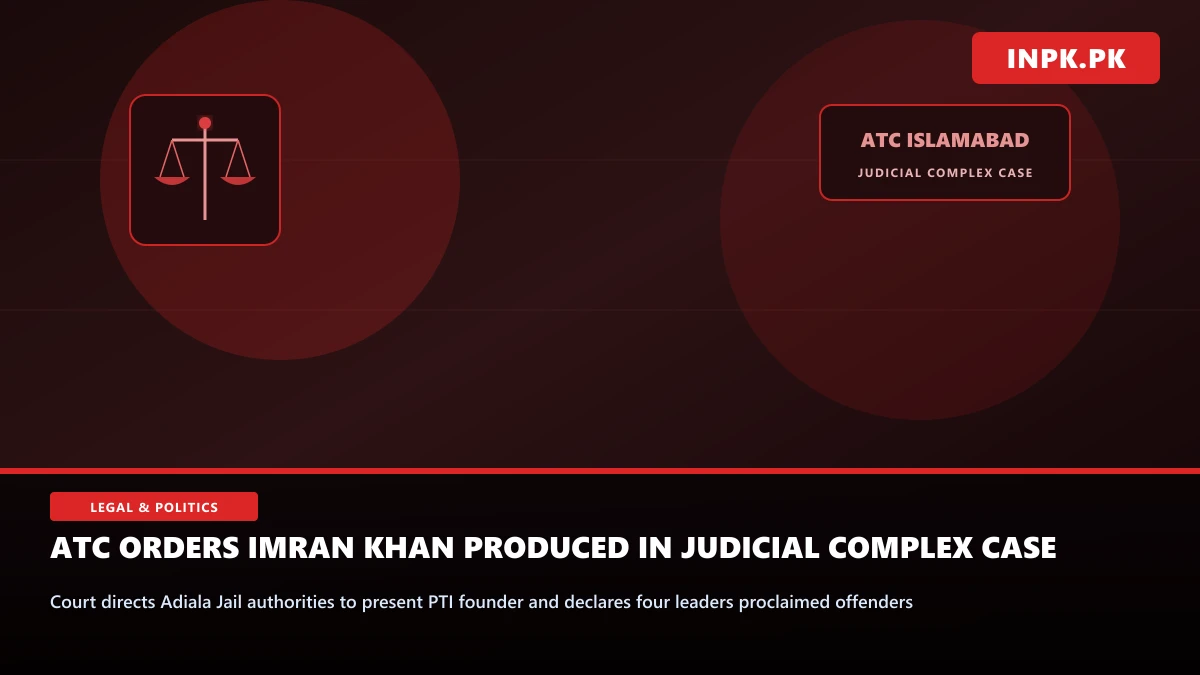 Islamabad ATC Directs Authorities to Produce Imran Khan in Judicial Complex Case, Declares Senior PTI Leaders Proclaimed Offenders