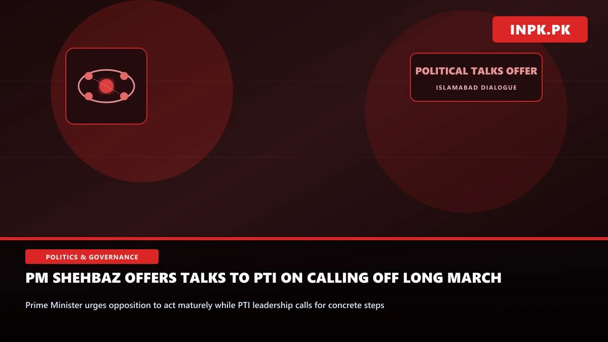 PM Shehbaz Sharif Offers Dialogue to PTI on Condition of Ending Long March, Opposition Urges Concrete Action