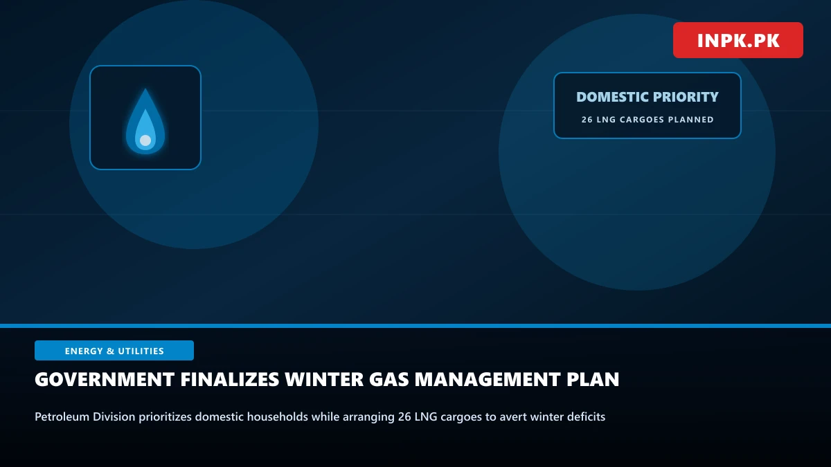 Government Finalizes Winter Gas Load Management Plan to Guarantee Supplies for Domestic Consumers