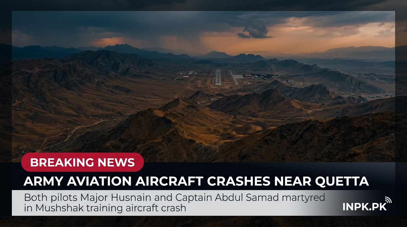 Pakistan Army Aviation Mushshak Trainer Crashes Near Quetta, Both Pilots Martyred